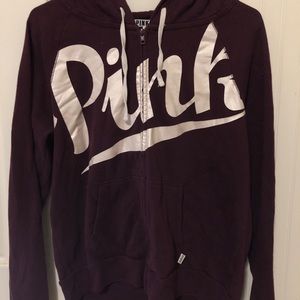 maroon zip up hoodie